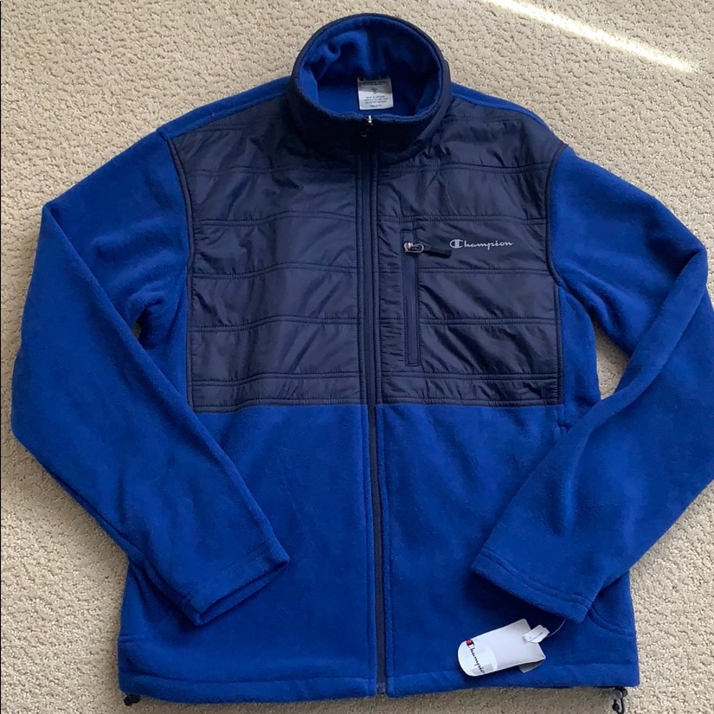 NWT Men’s Champion fleece full-zip jacket, Size S